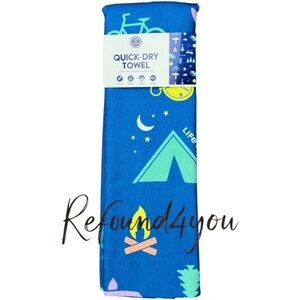 Life Is Good - ‘Summer Fun’ Quick-Dry Towel. 72.5” x 30”. NWT. Firm!